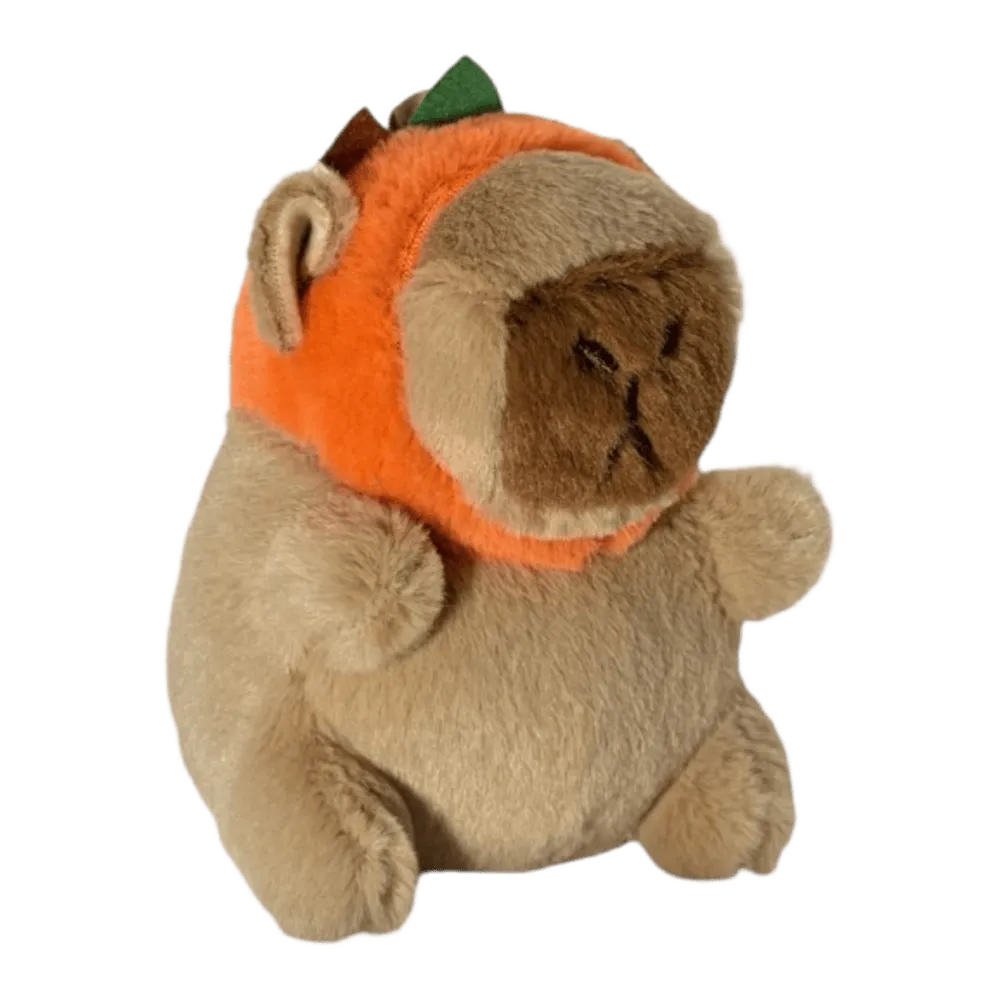 Orange Capybara plush in bright color