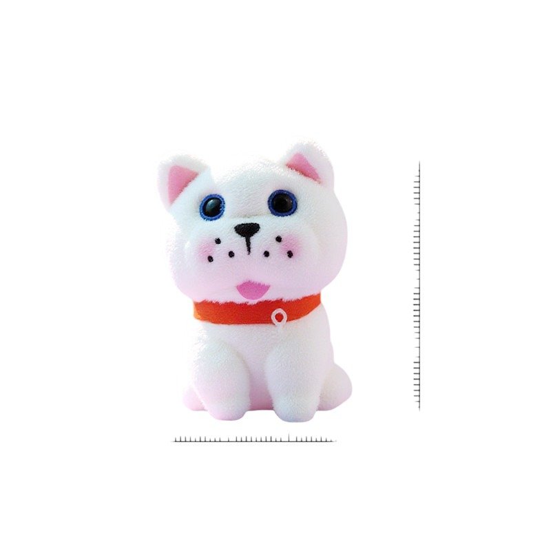 Pull-string wagging tail puppy keychain style C