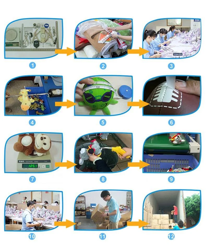 Quality control inspection at our plush toy factory