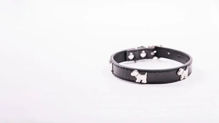 Plush toy dog collar accessory in white