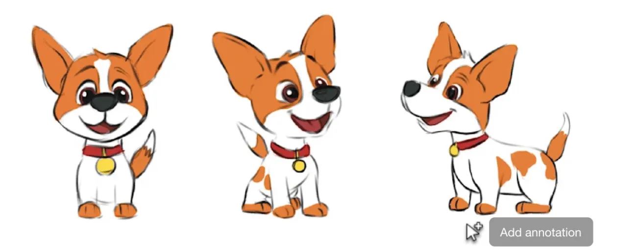 Custom plush puppy design artwork example