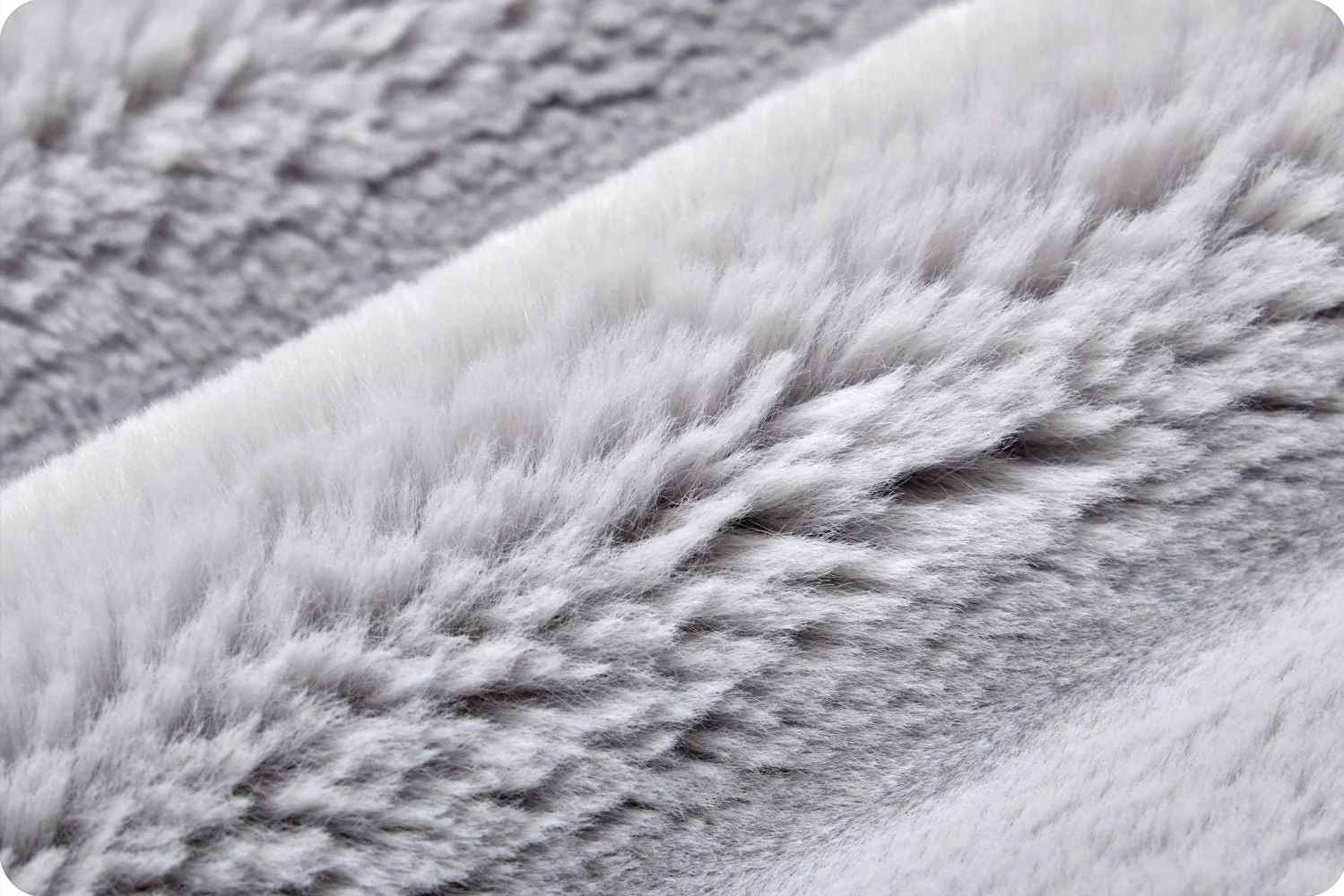 Luxe cuddle bunny silver minky plush fabric
