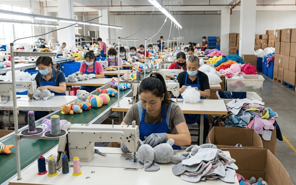 Fábrica de peluches de animales