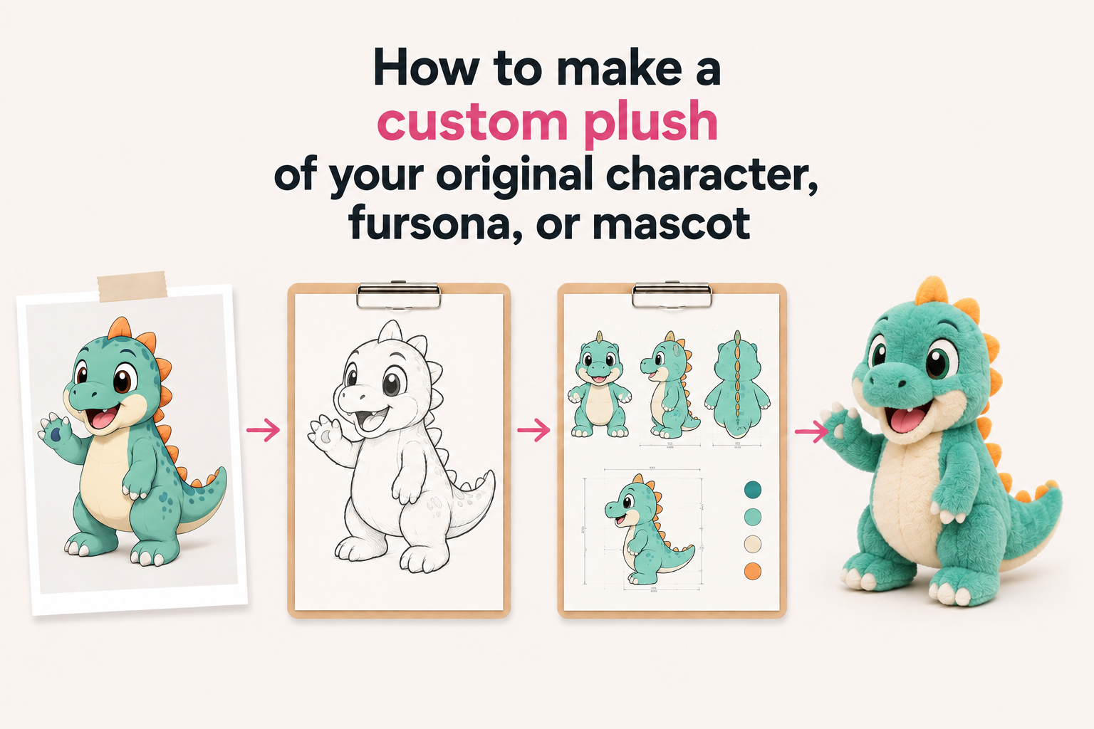 コンセプトアートから完成したぬいぐるみまで、オリジナルキャラクターの特注ぬいぐるみ制作プロセス