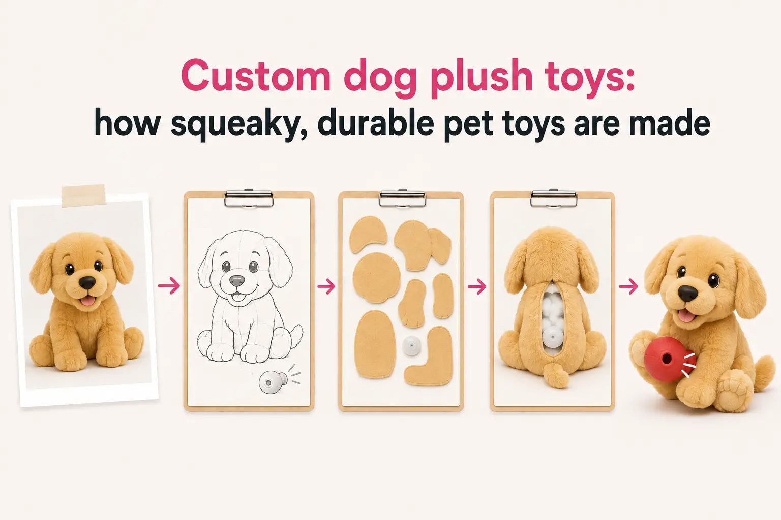 how squeaky, durable pet toys are made
